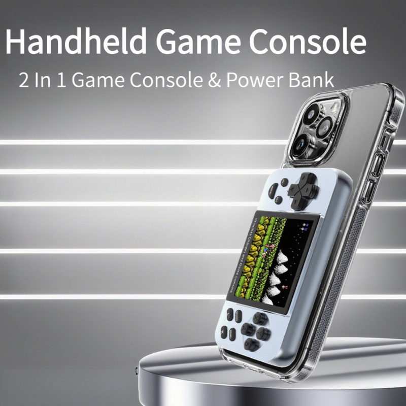 Retro Gaming Device Handheld - 新型L9携帯ゲーム機 磁気ワイヤレス充電パワーバンク内蔵 6000種類のレトロゲーム搭載 ポータブルハンドヘルドゲームデバイス