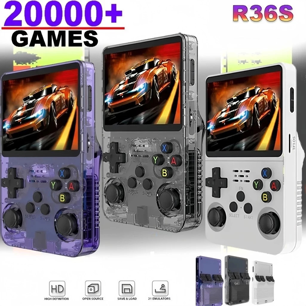 Retro Gaming Xbox - ミニR36SレトロハンドヘルドビデオゲームコンソールLinuxシステムポータブルポケットプレーヤープラスゲームスティックPS Vitaボックスイッチ