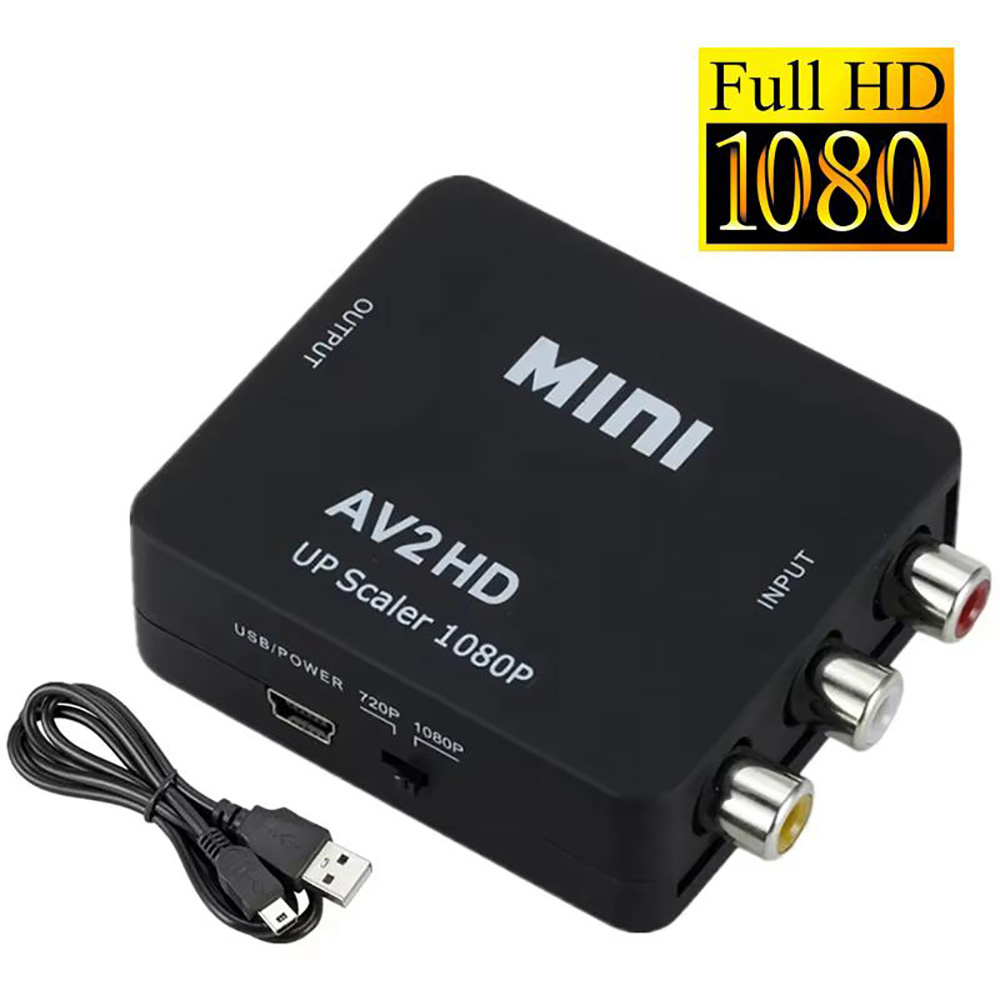Composite Rca Cable - RCA AV to HDMI変換コンバーター 1080P HDビデオボックスアダプター