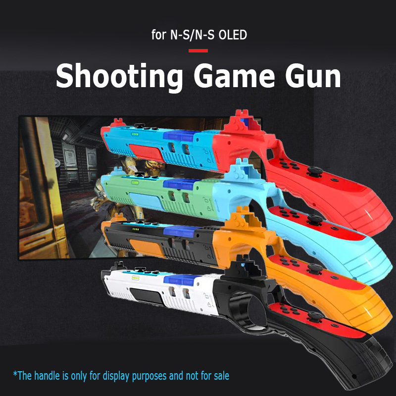 Retro Gaming Gun - スイッチコントローラー、ゲームマシンガンホルダー、ns付きゲームマシンアクセサリー、ハンドル、形状用の銃型ハンドルグリップ