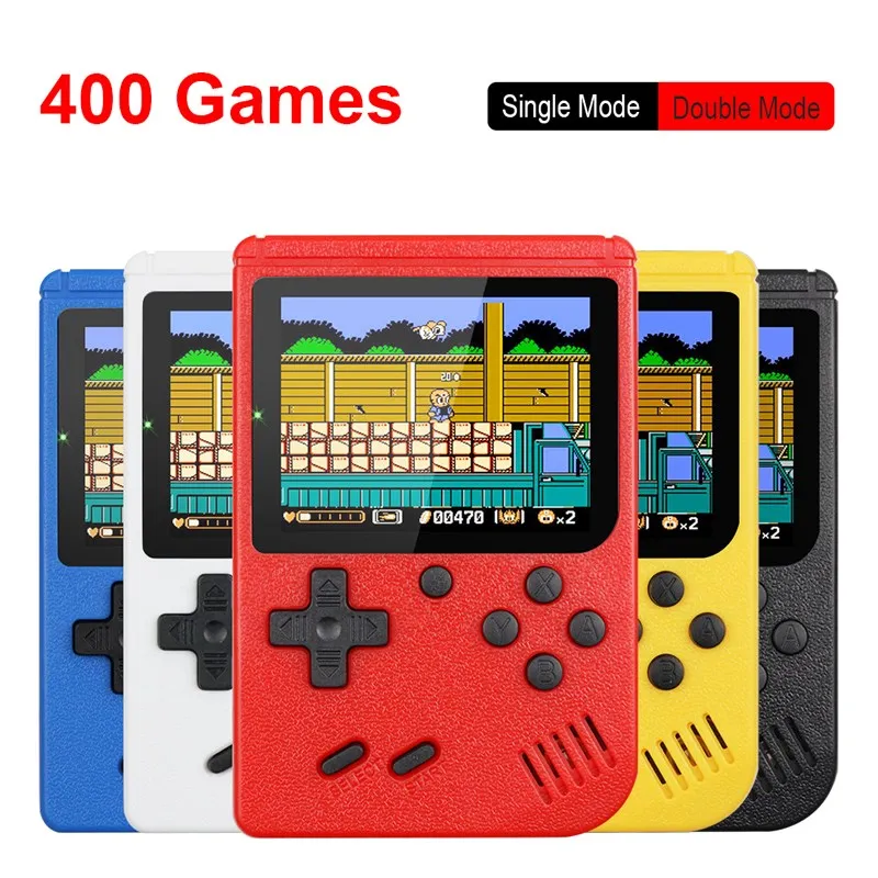 Retro Gaming Device Handheld - レトロポータブルミニハンドヘルドビデオゲームコンソール8ビット3.0インチカラーLCDキッズカラーゲームプレーヤー内蔵400ゲームまたは500ゲーム