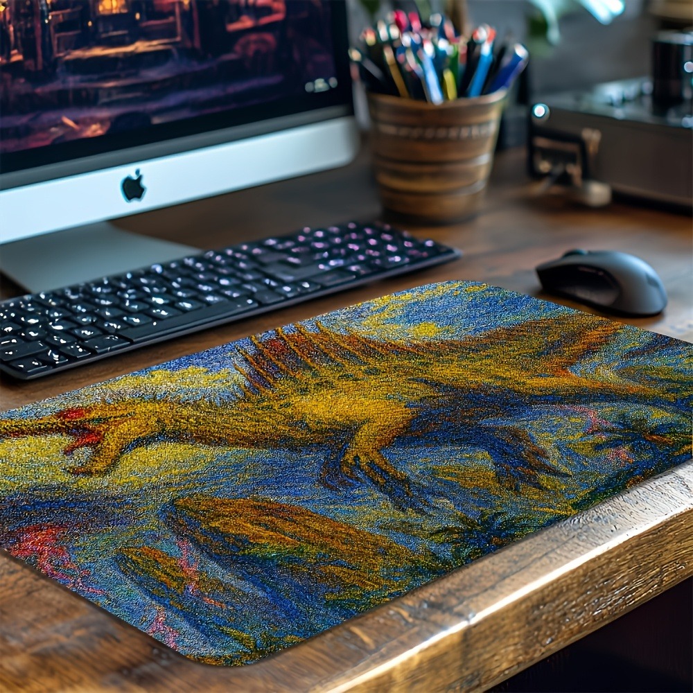 Retro Gaming Laptop - レトロスピノサウルスプレイマット ノンスリップデスクパッド パソコン・ノートパソコンゲーマー向け拡張キーボードマット オフィス用スムーズで耐久性のあるゲーミングマウスパッド
