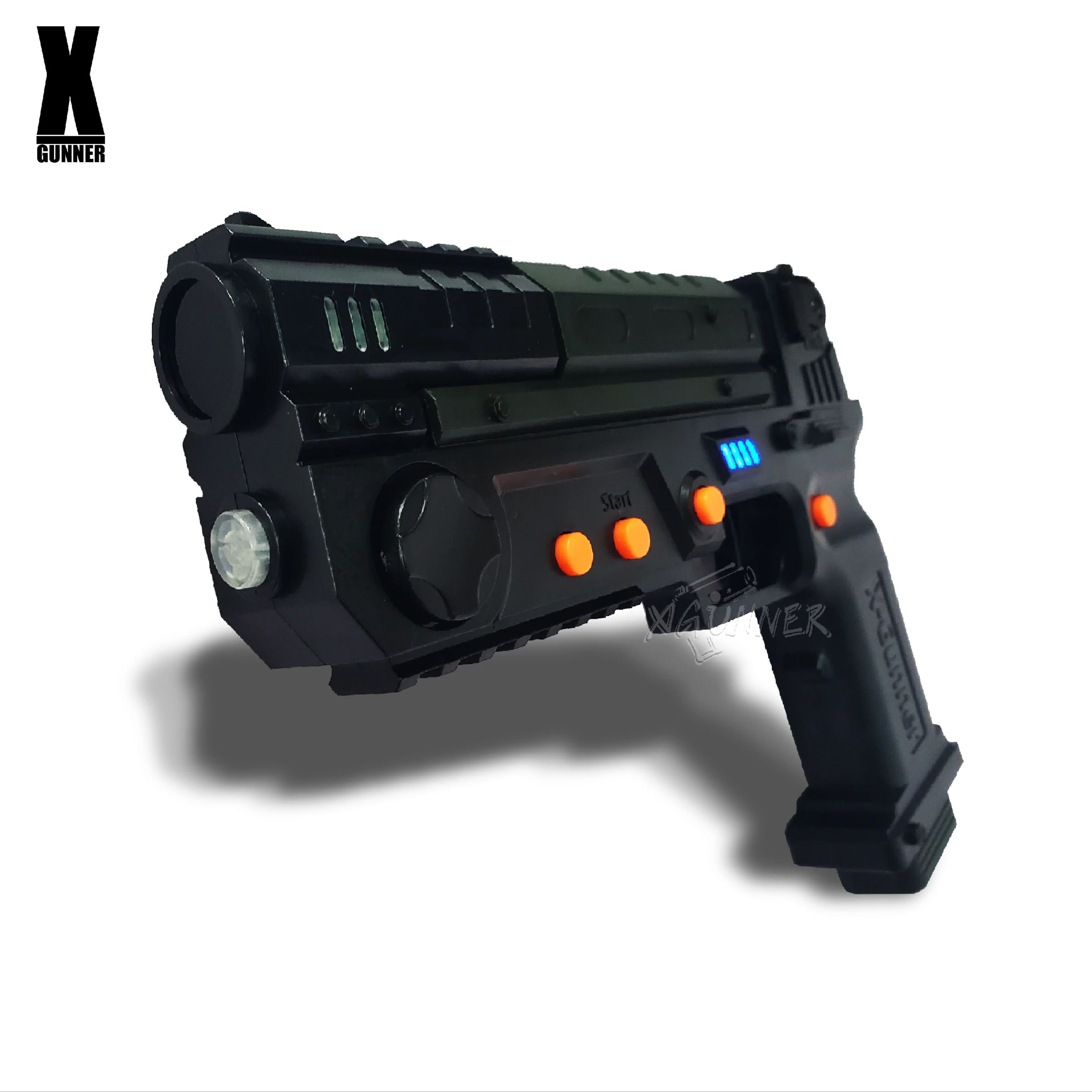Retro Gaming Gun - X-GUNNER XGUNNER 2.4G ワイヤレスゲーミングライトガン、青と黒のシングルガン