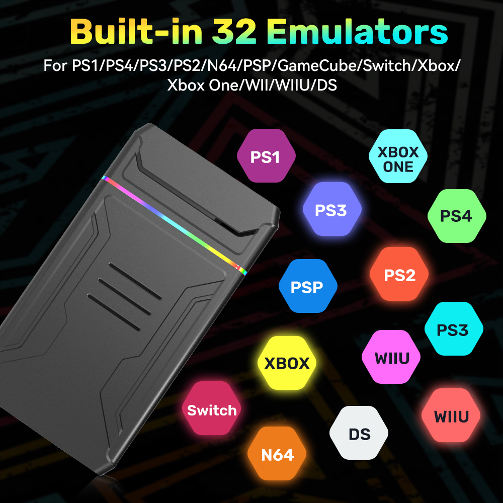 3TB 外部レトロゲーム HDD エミュレーターゲームコンソ - Retro Gaming Xbox のレビューと価格