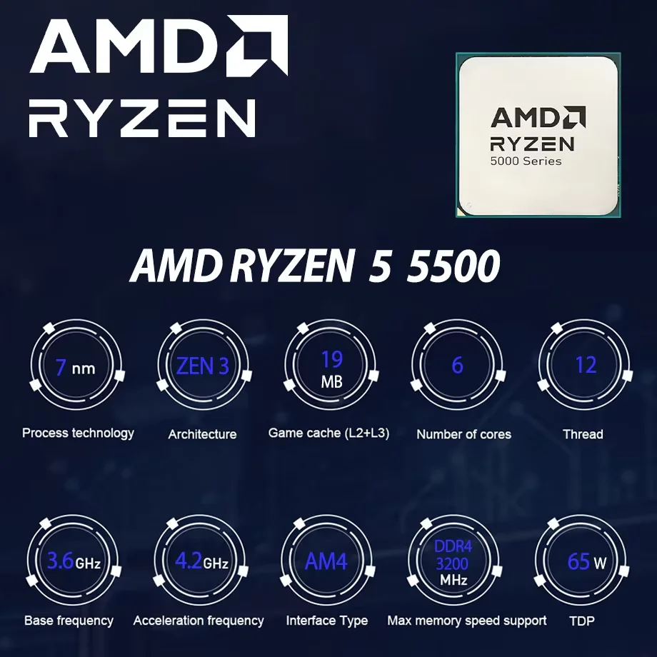 R5 5500 AMD Ryzen 5 5500 プロセッサ - Amd Cpu Ryzen 5 のレビューと価格