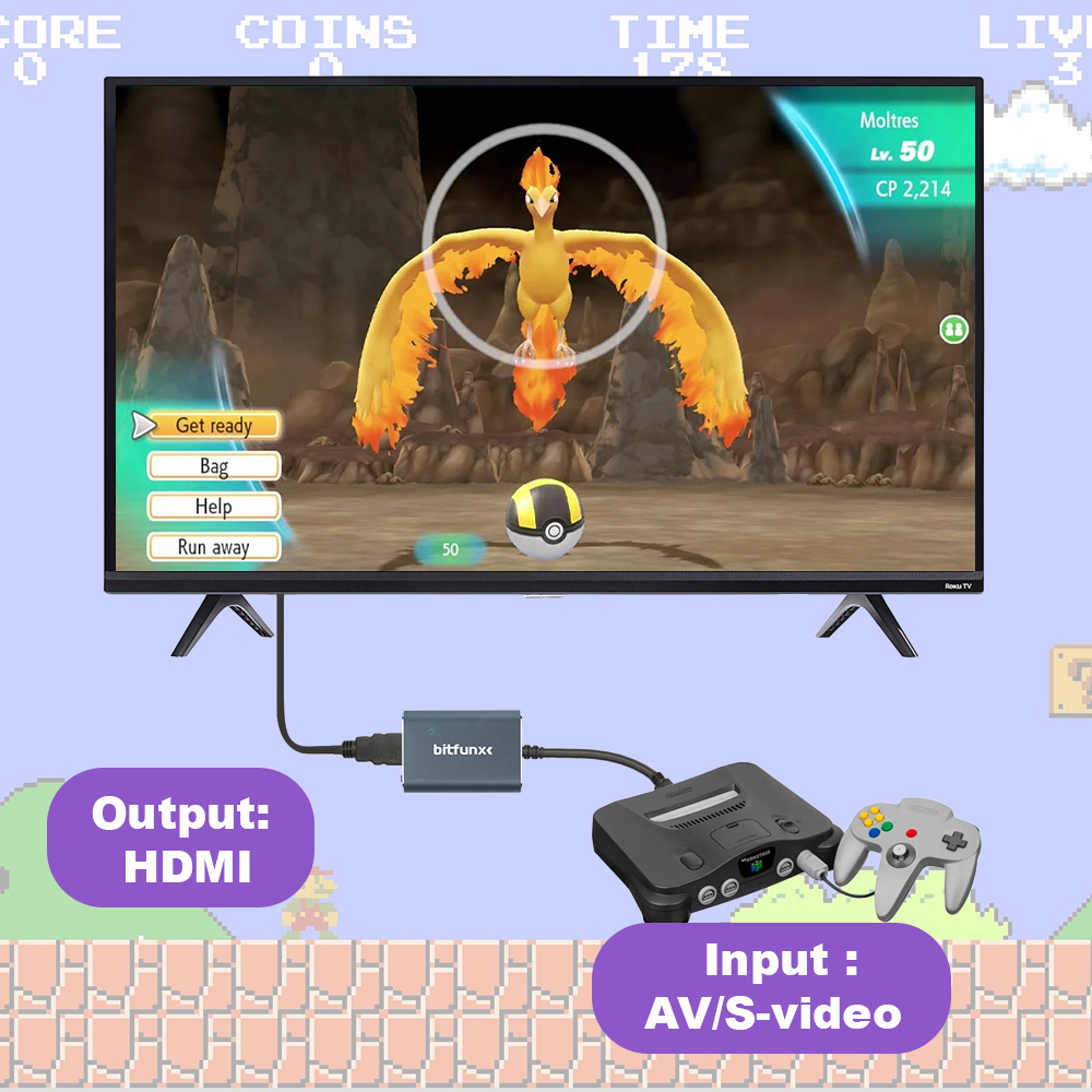 Bitfunx 720P Svideo/AV to HDMI - Retro Gaming Mobile のレビューと価格