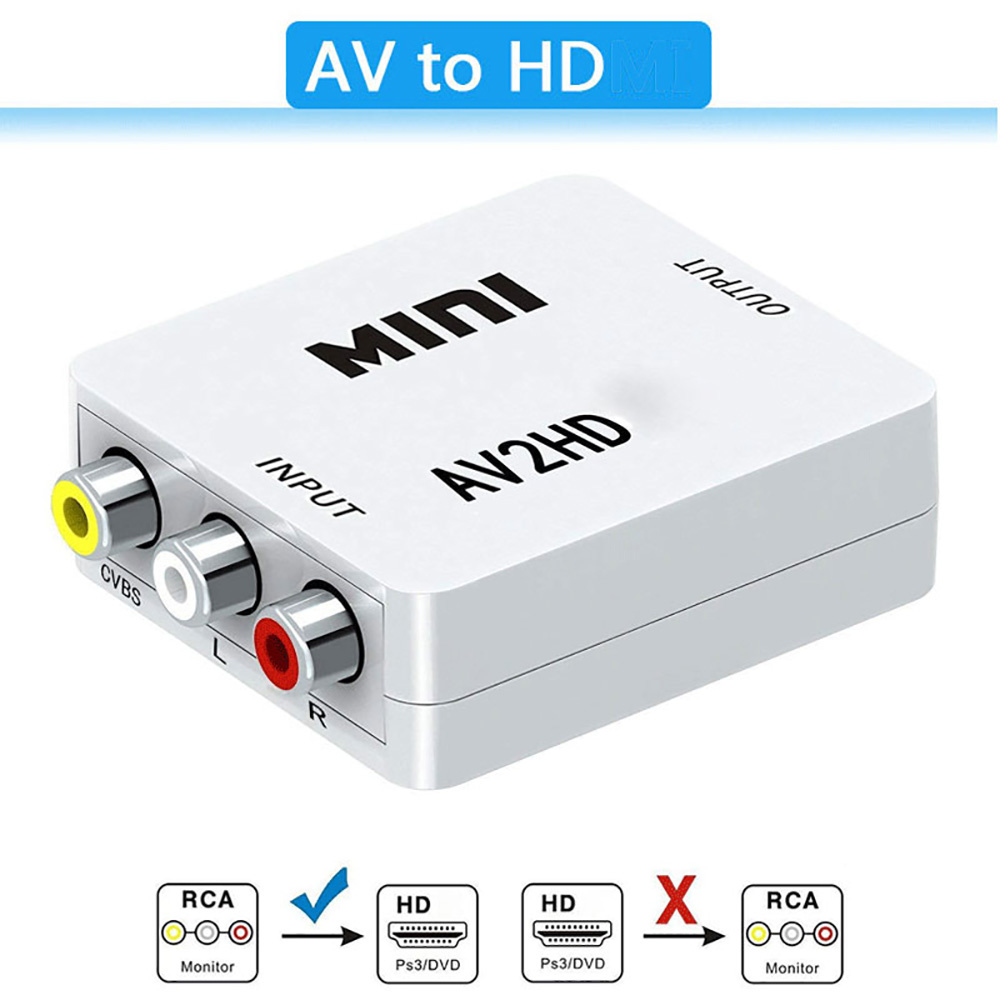 HDMI対応AV RCAアダプター HD 1080Pビデオコ - Composite Rca Cable のレビューと価格