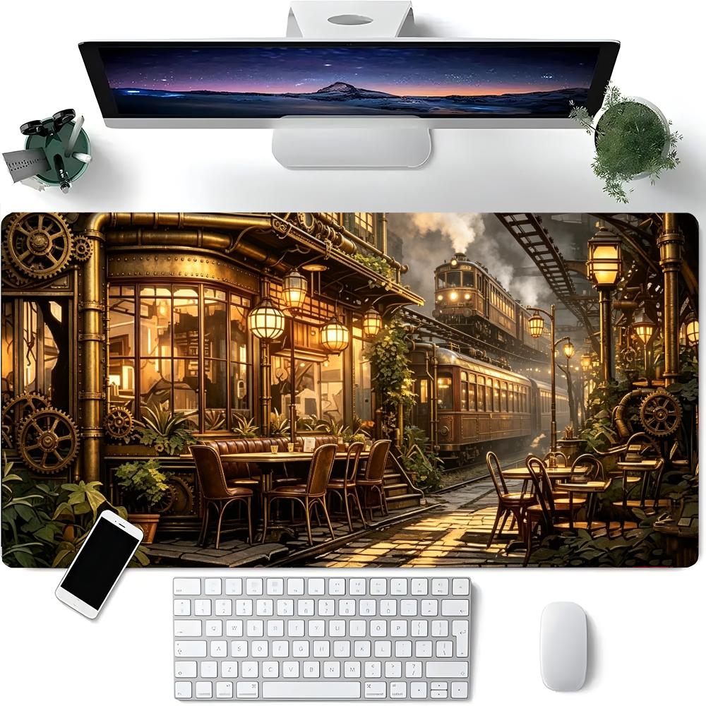 レトロインダストリアル風駅舎デスクパッド、真鍮ギアウォームラ - Retro Gaming Laptop のレビューと価格