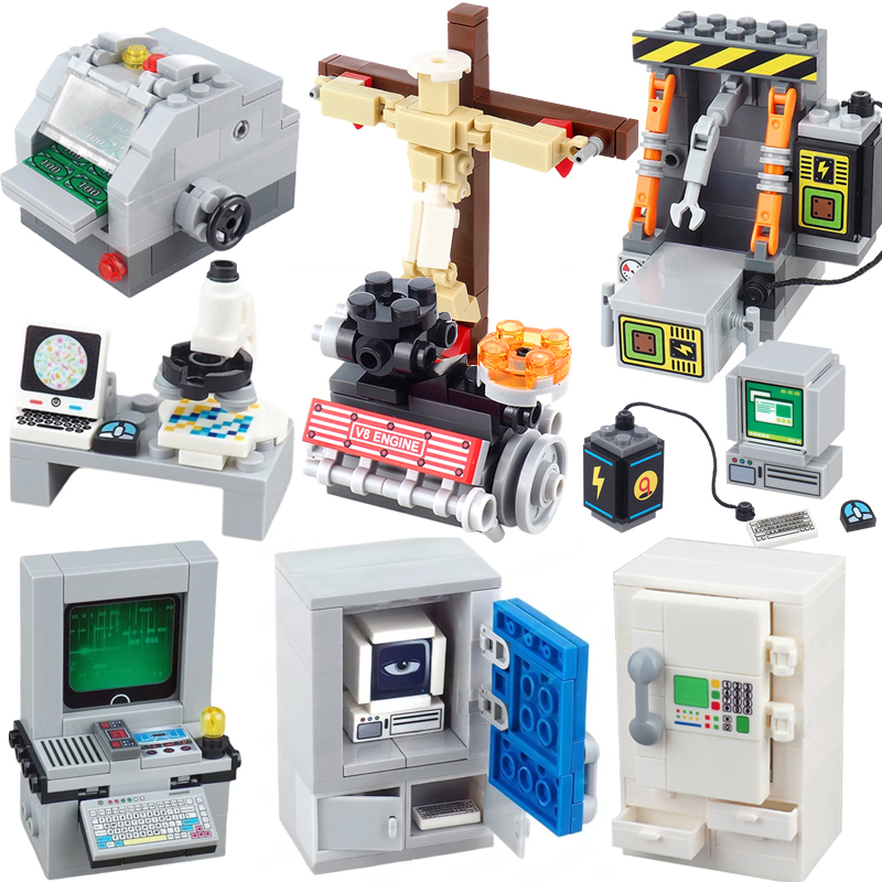 モック-子供向けの街並みのビルディングブロック,コンピュータ - Retro Gaming Lego のレビューと価格