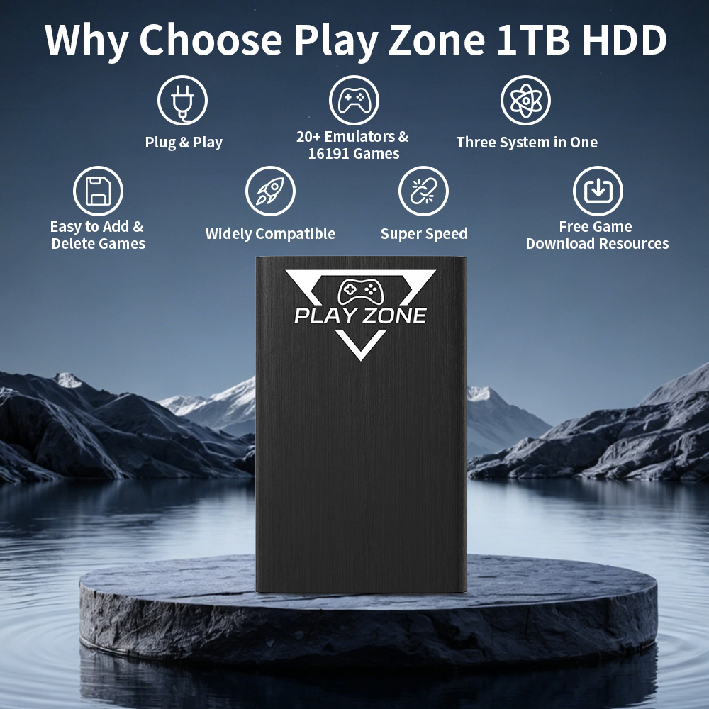 Play Zone 1TB ポータブルゲーミングHDD PS - Retro Gaming Xbox のレビューと価格