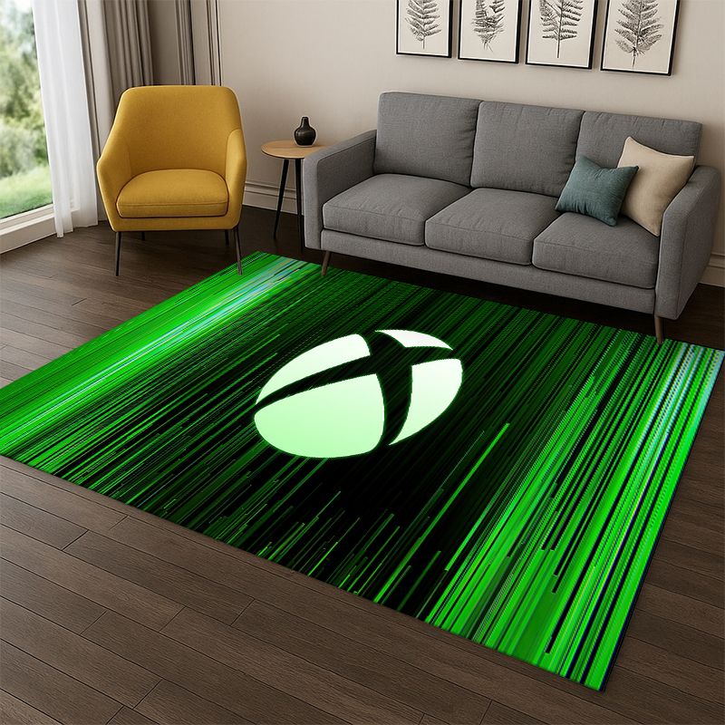 レトロXboxゲーミングゲーマーロゴカーペットラグ、寝室、リ - Retro Gaming Xbox のレビューと価格