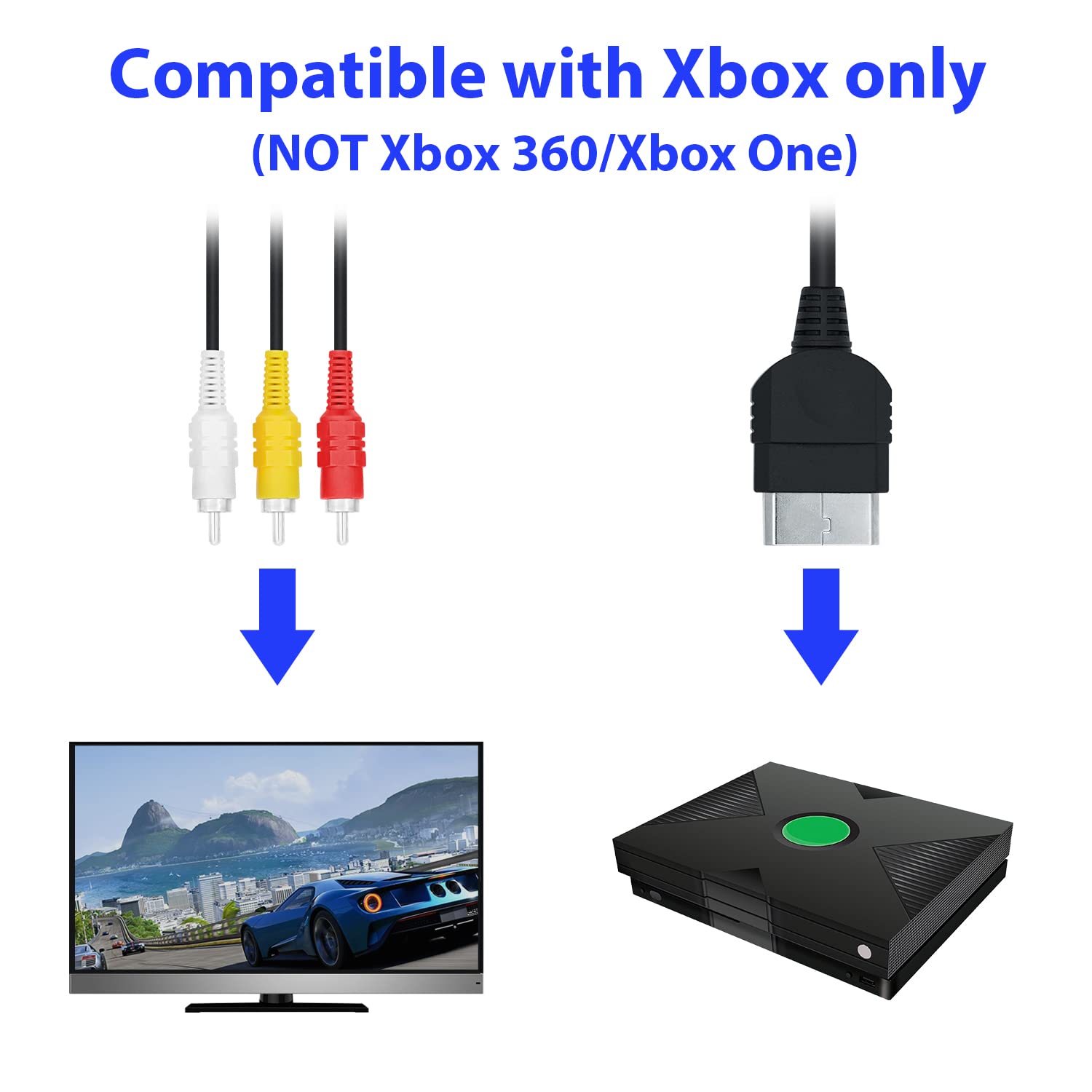 Xbox オリジナル AV ケーブル コード接続 新品 クラ - Retro Gaming Xbox One のレビューと価格
